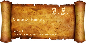 Nemecz Emese névjegykártya